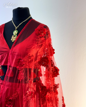 Load image into Gallery viewer, Red Taffeta Lengha
