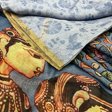 Load image into Gallery viewer, Soft Linen Kalamkari Print Saree
