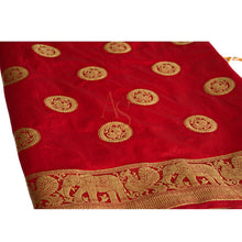 Load image into Gallery viewer, Banarasi Silk with Elephant Print Saree
