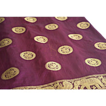 Load image into Gallery viewer, Banarasi Silk with Elephant Print Saree
