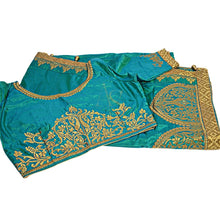 Load image into Gallery viewer, Fancy Art Silk Embroidered Saree with Ready stitched blouse
