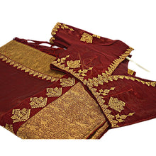 Load image into Gallery viewer, Fancy Art Silk Embroidered Saree with Ready Stitched Blouse
